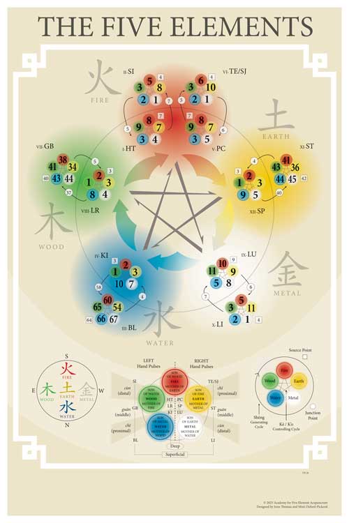 Five Element Acupuncture Poster, no logo